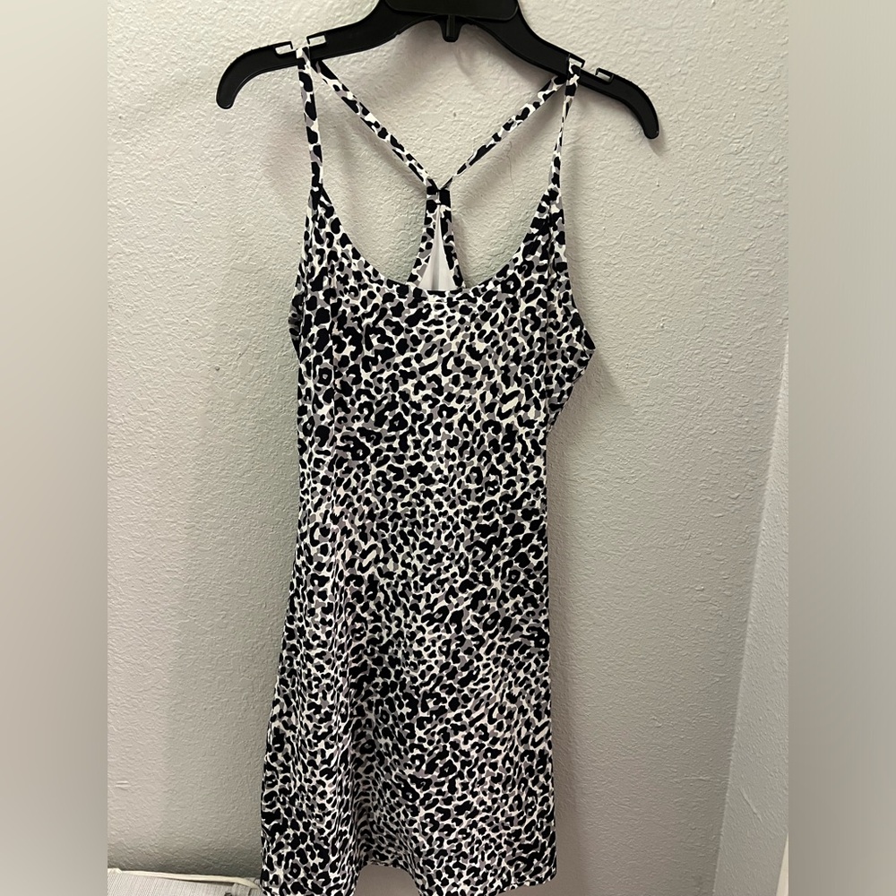 Outdoor voices exercise dress in Cheetah print